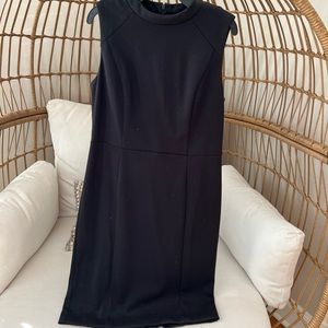 Loft black fitted dress